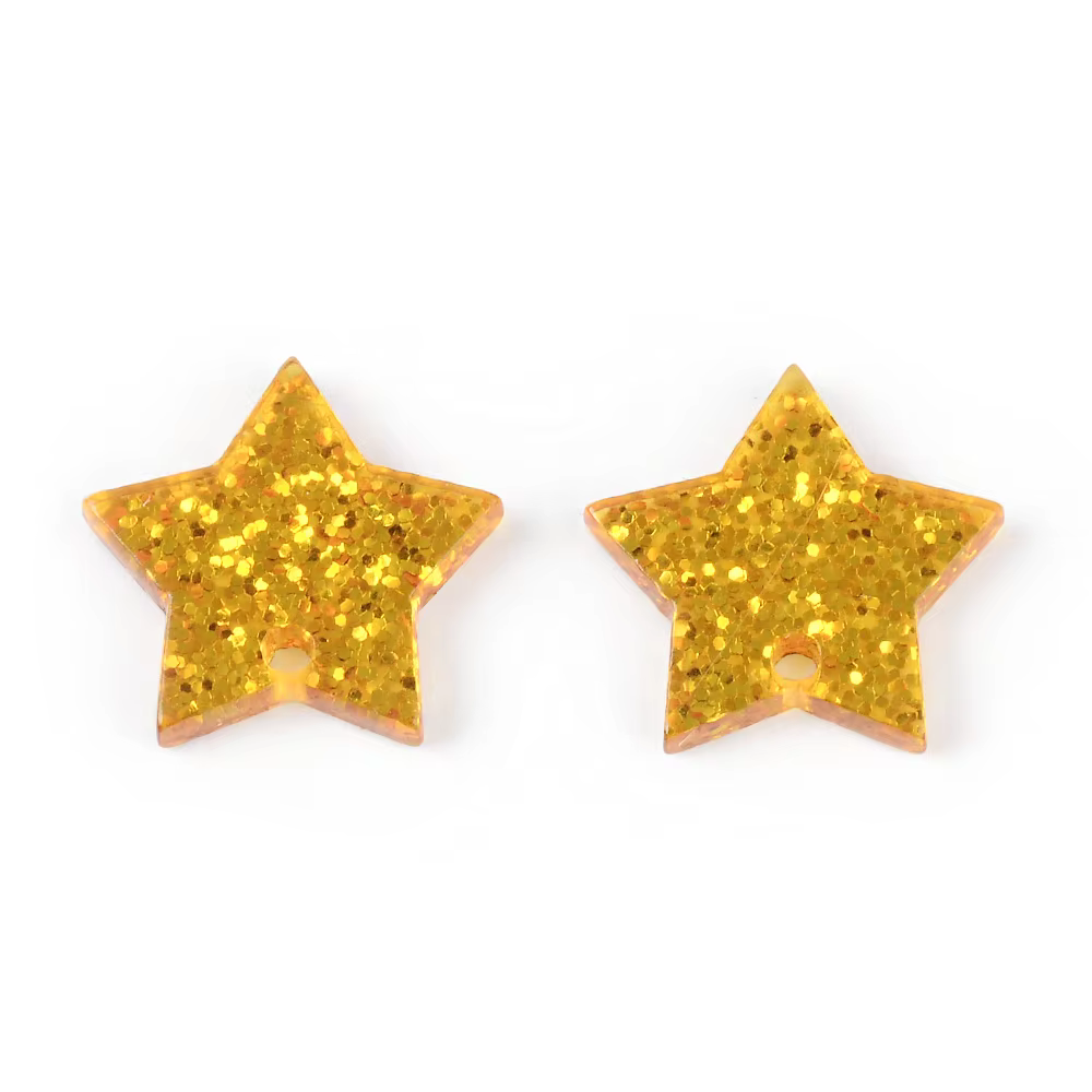 50 pieces/pack Fashion Star Bilng Acrylic Earrings, Necklaces, Jewelry DIY Making Accessories