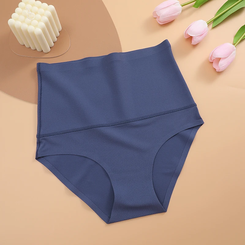 FINETOO High Waist Seamless Bodyshaper Anti-bacteria Panty Women Underwear Soft Crotch Briefs Female Intimate Lingerie Shapewear