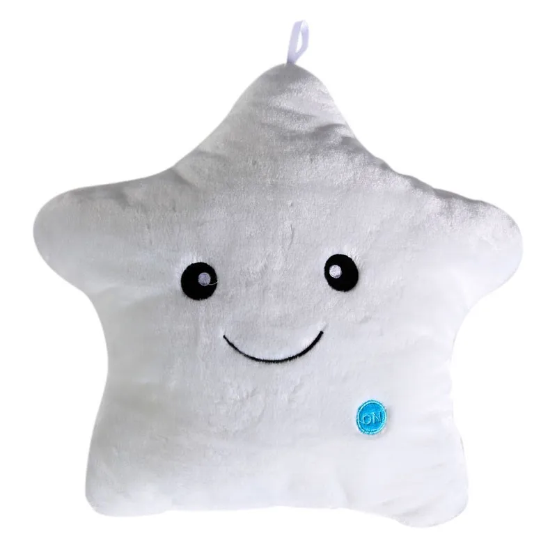 Luminous Pillow Colorful Glowing Pillow Plush Doll Soft Stuffed Stars Cushion Led Light Toys Gift For Kids Children Girls