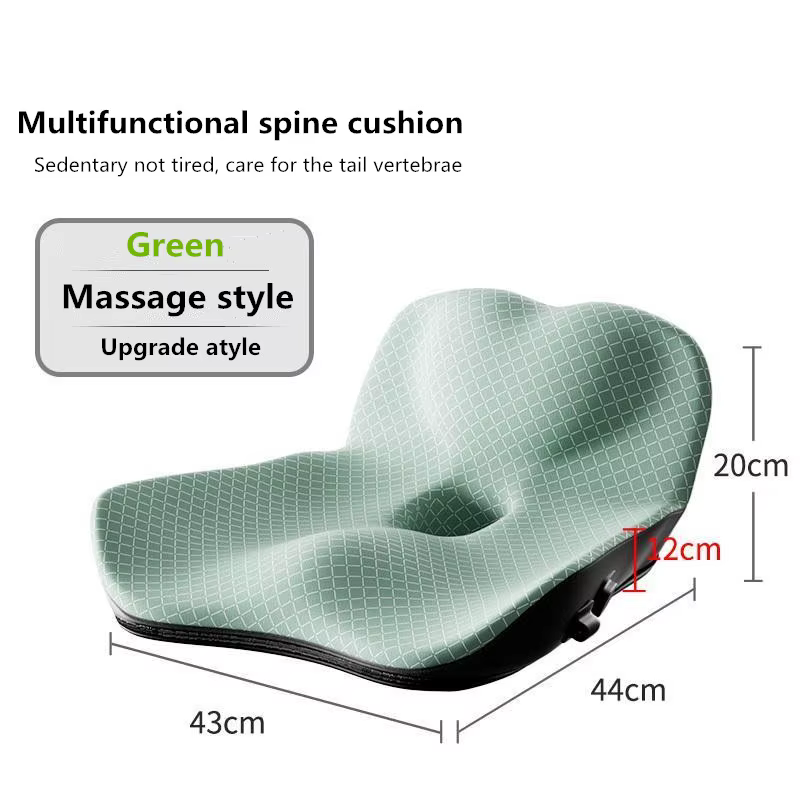 Massage Cushion Non-Slip Orthopedic Memory Foam Coccyx Cushion for Tailbone Sciatica back Pain relief Comfort Office Chair  Seat