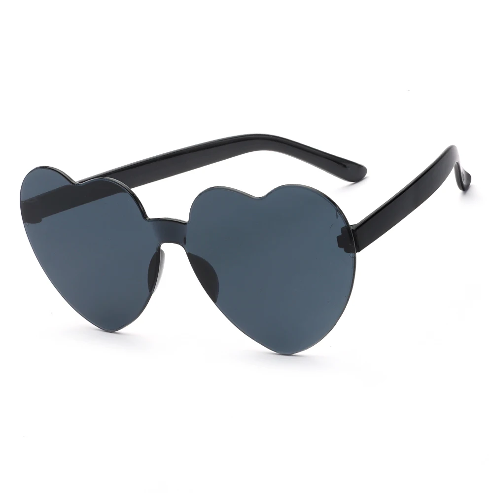 1pc New Heart Shaped Sunglasses Women Fashion Gradient Love Heart Sun Glasses UV400 Shades Summer Trendy Party Cosplay Eyewear