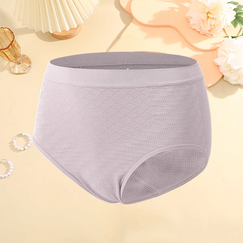 FINETOO 1Pcs Bodyshaper Sexy High Waisted Anti Bacterial Underwear For Women Briefs Seamless Lady's Intimates Lingerie Shapewear