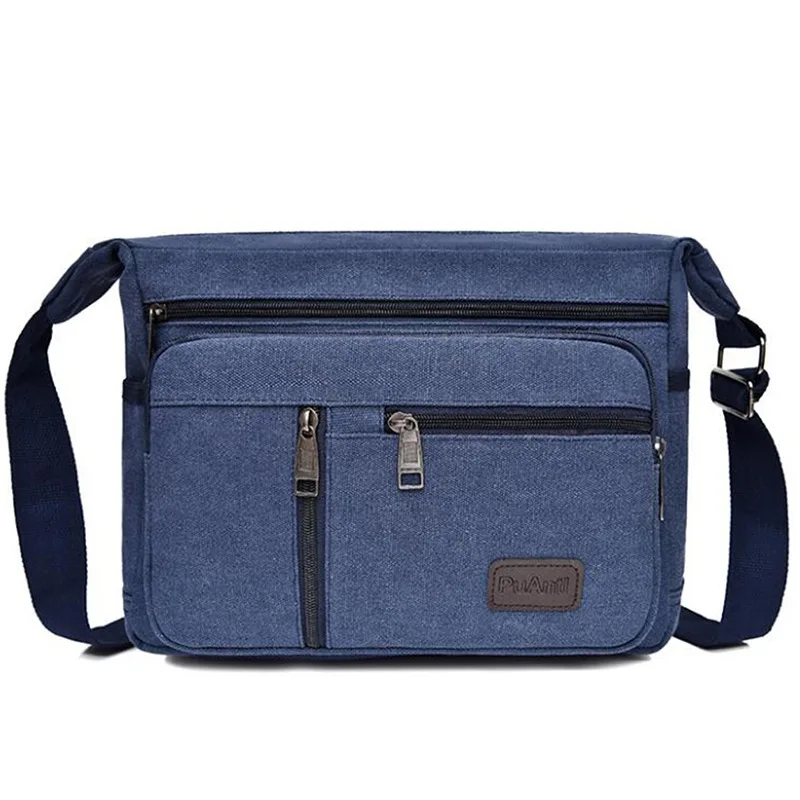 Canvas Messenger Bag For Men Water Resistant Waxed Crossbody Bags Briefcase Padded Shoulder Bag Handbag Hot Sell Newest