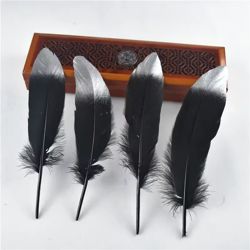 Spray Gold Silver Goose Feathers for Jewelry Making Geese Feather Decor Golden Handicrafts Assesoires Dream Catcher Decorative