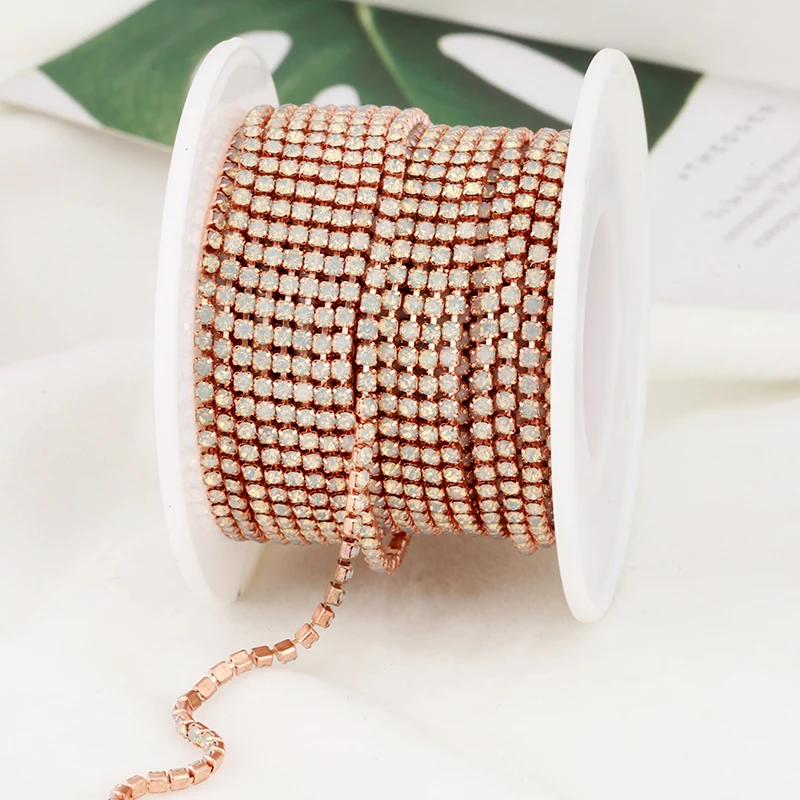 Rose Gold White Opal