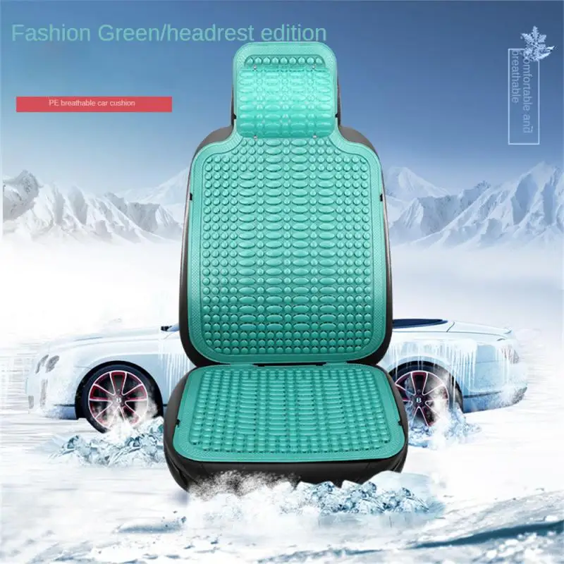 Universal Summer Car Seat Cool Cushion PVC Beaded Massage Automobile Chair Cover With Soft Waist Mat Breathable Durable
