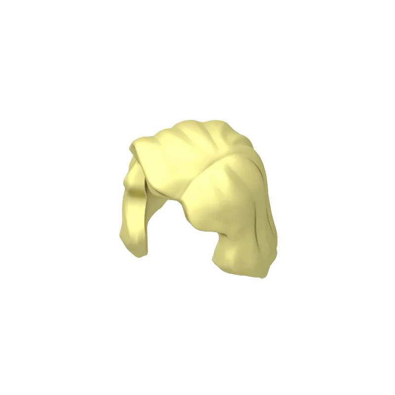 1PCS 85974  62696 Hair Mid-Length Bricks 59363 87990 Ponytail Parts 15677 Hair Long Wavy Adult DIY Building Block MOC Model Toys