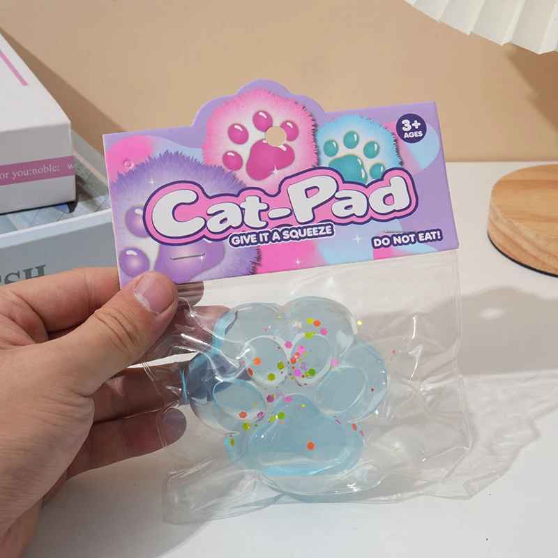 New Transparent Patch Cat Paw Decompression Toys Kawaii Cartoon Antistress Stress Relief Slow Rising Toys For Adult Kids Toys