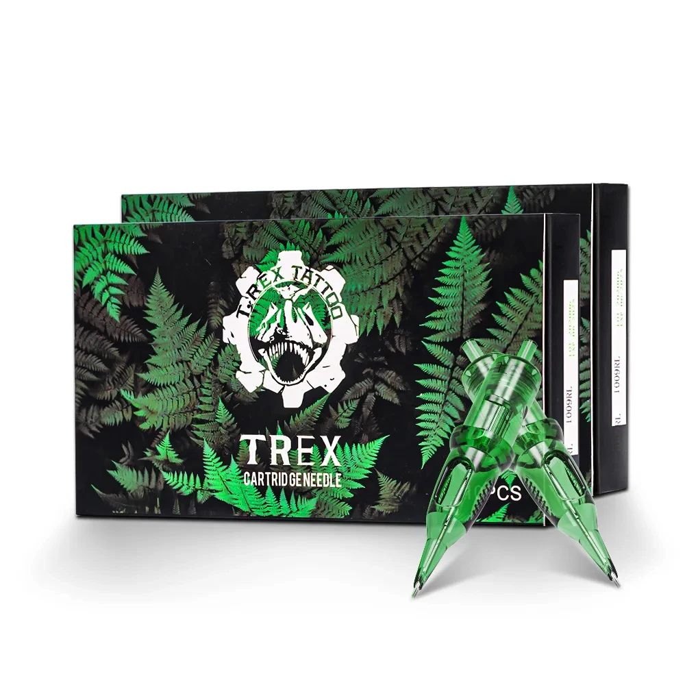 T-REX Tattoo Cartridge Needles 20pcs 14RL 3RL 13RM 5RM Disposable Sterilized Safety Tattoo Needle for Cartridge Machines Grips