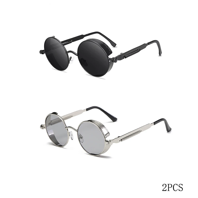 2PCS Black Silver
