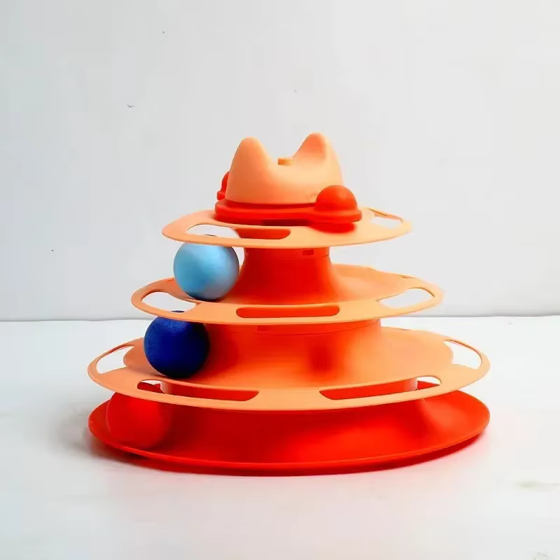 Orange cat turntable