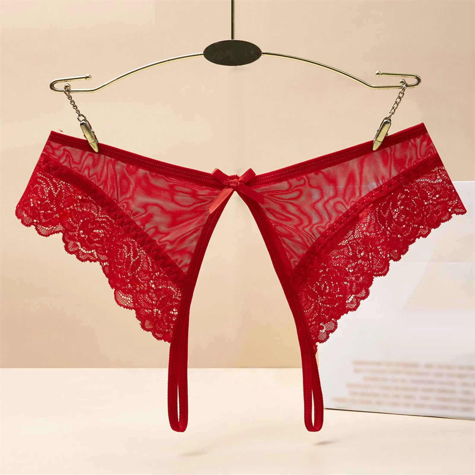 Sexy Lace Briefs Hollow Out Women Panties Sexy Open Bottom Underwear Crochet Lace Up Thongs G String Erotic Lingerie Bragas