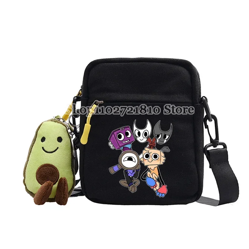2024 New Dandys World Canvas Bag Men Women Canvas Small Square Bags Casual Popular Cartoon Anime Crossbody Pocket Birthday Gift
