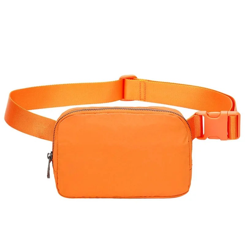 Lulu Brand Outdoor Sports Running Waist Bag Nylon Waterproof Chest Bag Unisex Crossbody For Men Women