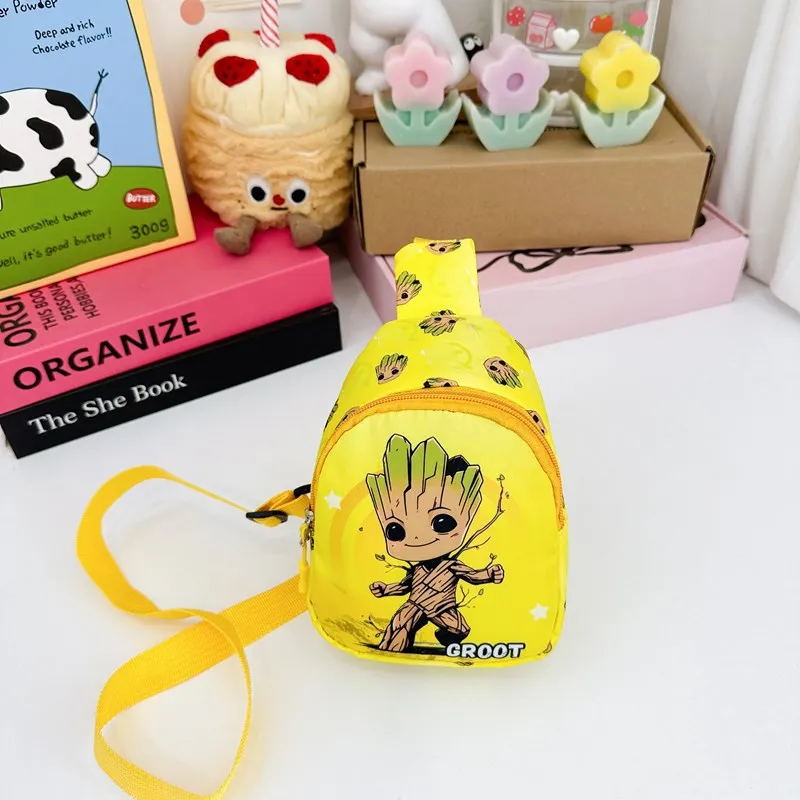 BEAST KINGDOM Spiderman Shoulder Bag Cartoon Kids Chest Bag Iron Man Hulk Cute Crossbody Bag Coin Purse Gifts for Boys Girls