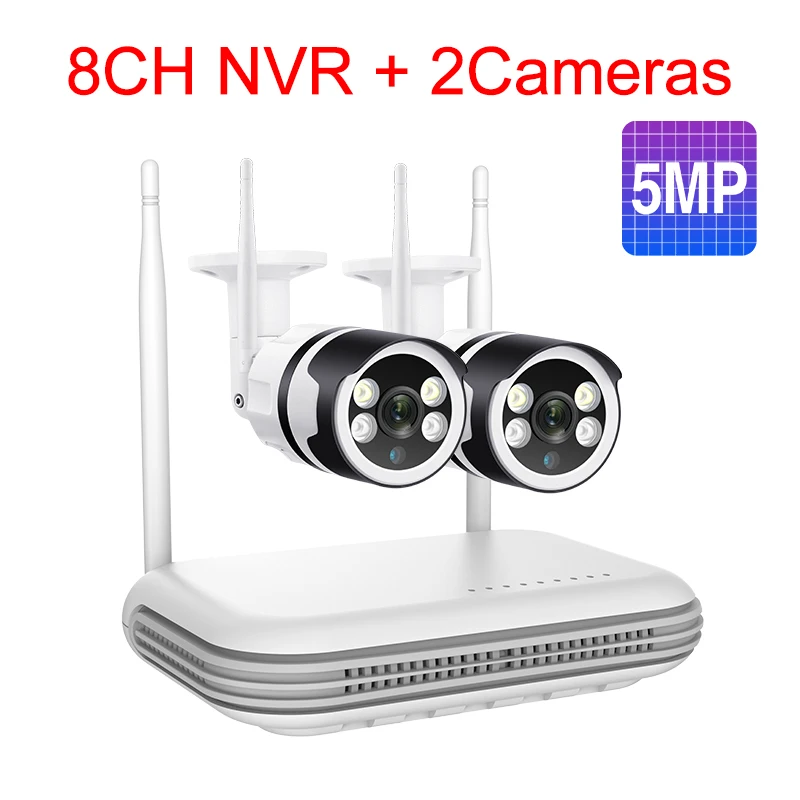8CH and 2pcs 5MP Cam