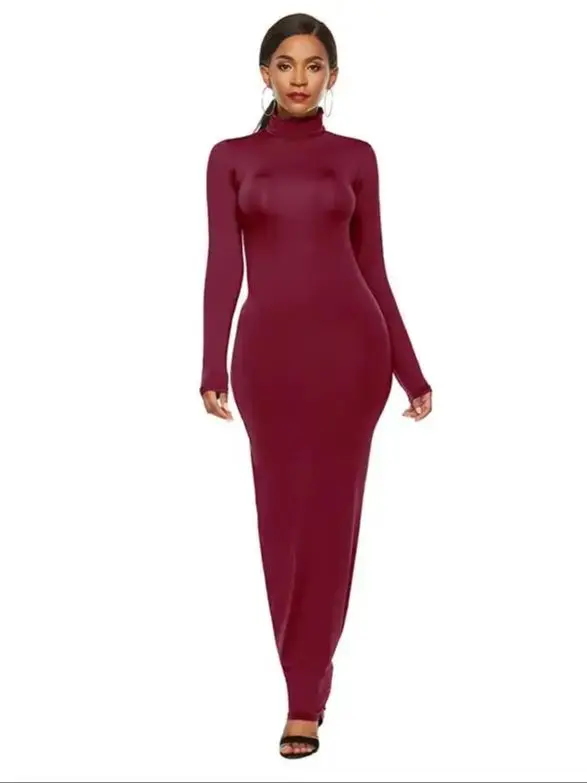Wine red dress