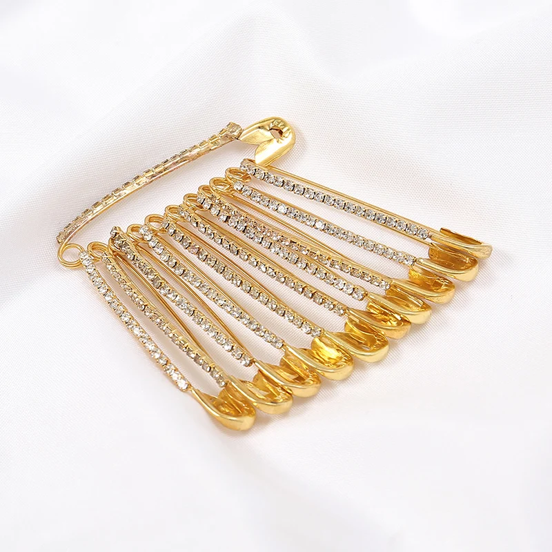 11pcs/Bag Tighten Waist Jeans Pins Button Clothing Accessories For Women Hijab Scarf Brooch Pin Ladies Decorated Safety Pins