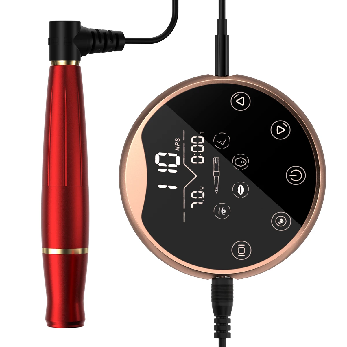Professional P90 Tattoo Machine Mirror Panel Microblading Coil Spinning Pen For Eyebrows And Lips Permanent Makeup Tattoo Artist