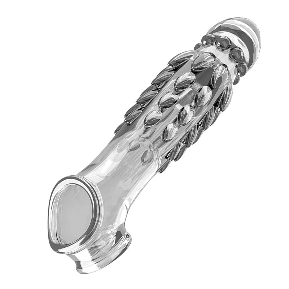 Reusable Condoms Male Penis Extension Sleeves Sperm Lock Delay Ejaculation Cock Ring Dildo Cover Adult Sex Toys For Men