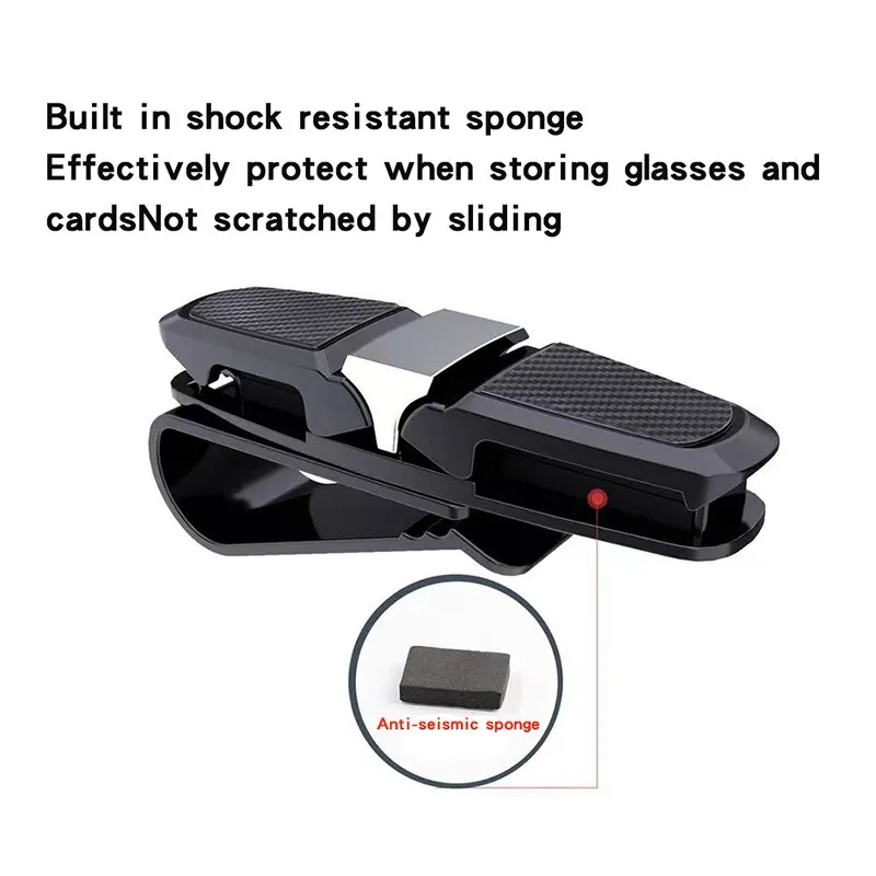 Car Glasses Clip Car Glasses Frame Visor Sunglasses Ticket Clip Multi-functional Diamond Jewelry