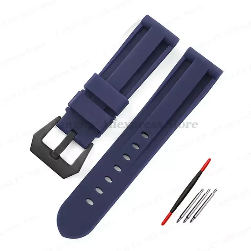 Rubber Watch Band 20mm 22mm 24mm 26mm for Panerai Strap Silicone Bracelet for Omega Mens Women Sport Band Replacement Wrist Band