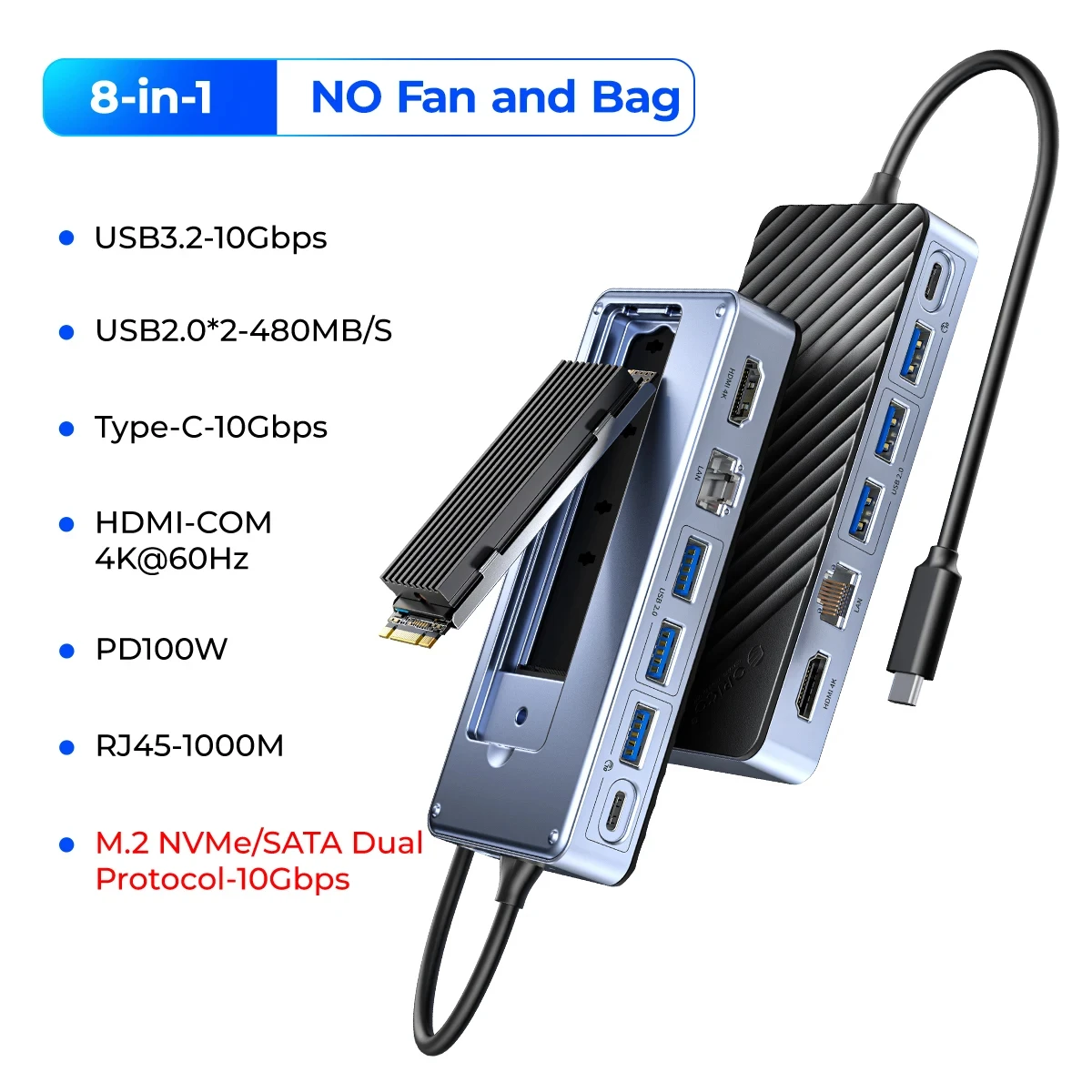 8-in-1 RJ45 1000Mbps