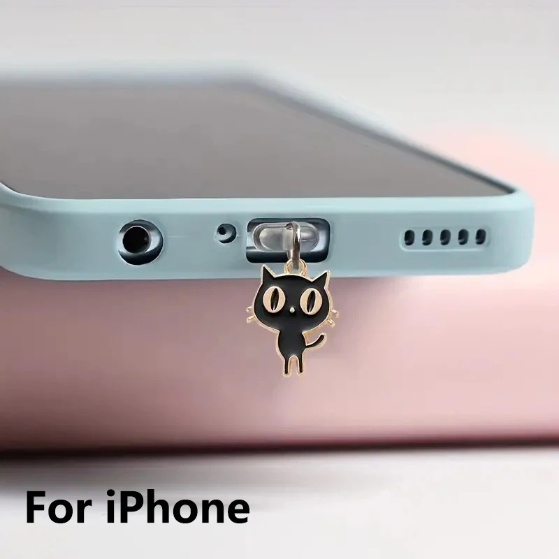 Mobile Phone Dust Plug Pendant New Cute Cat Claw And Diamonds Accessory Decoration For IPhone Type-c Android Port