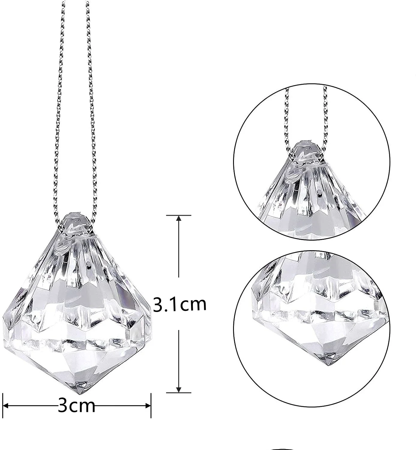 Lightweight Acrylic Pendants Decorative Acrylic Crystal Crystal Balls Sparkling Diamond Beads For Gift-Givers New Year 2025