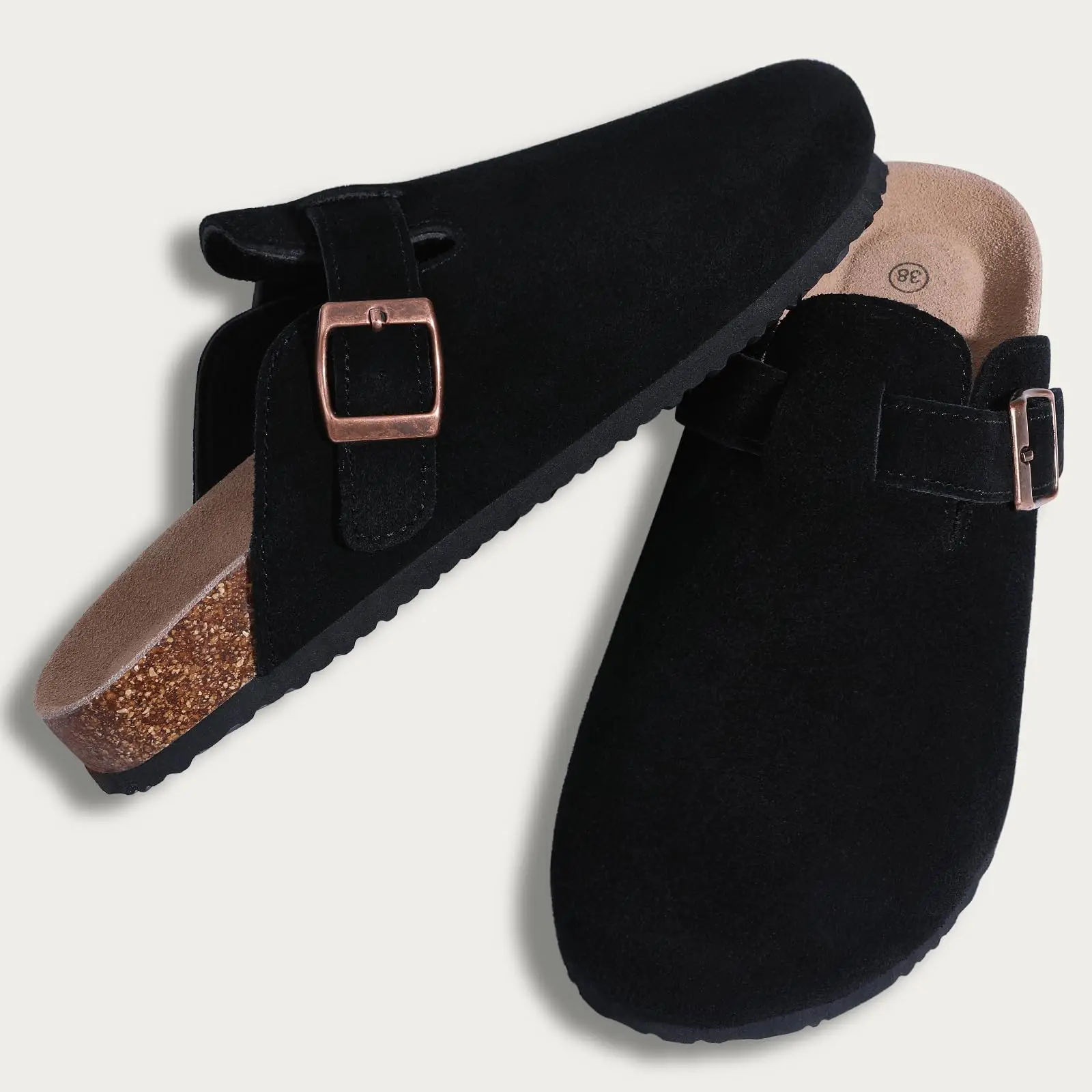 cow suede-Black