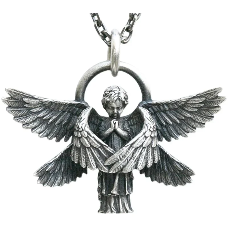 Silver Plated Captivity Bondage Goddess Pendant Demon Girl Necklace Men Women Fashion Cosplay Jewelry Couple Gift