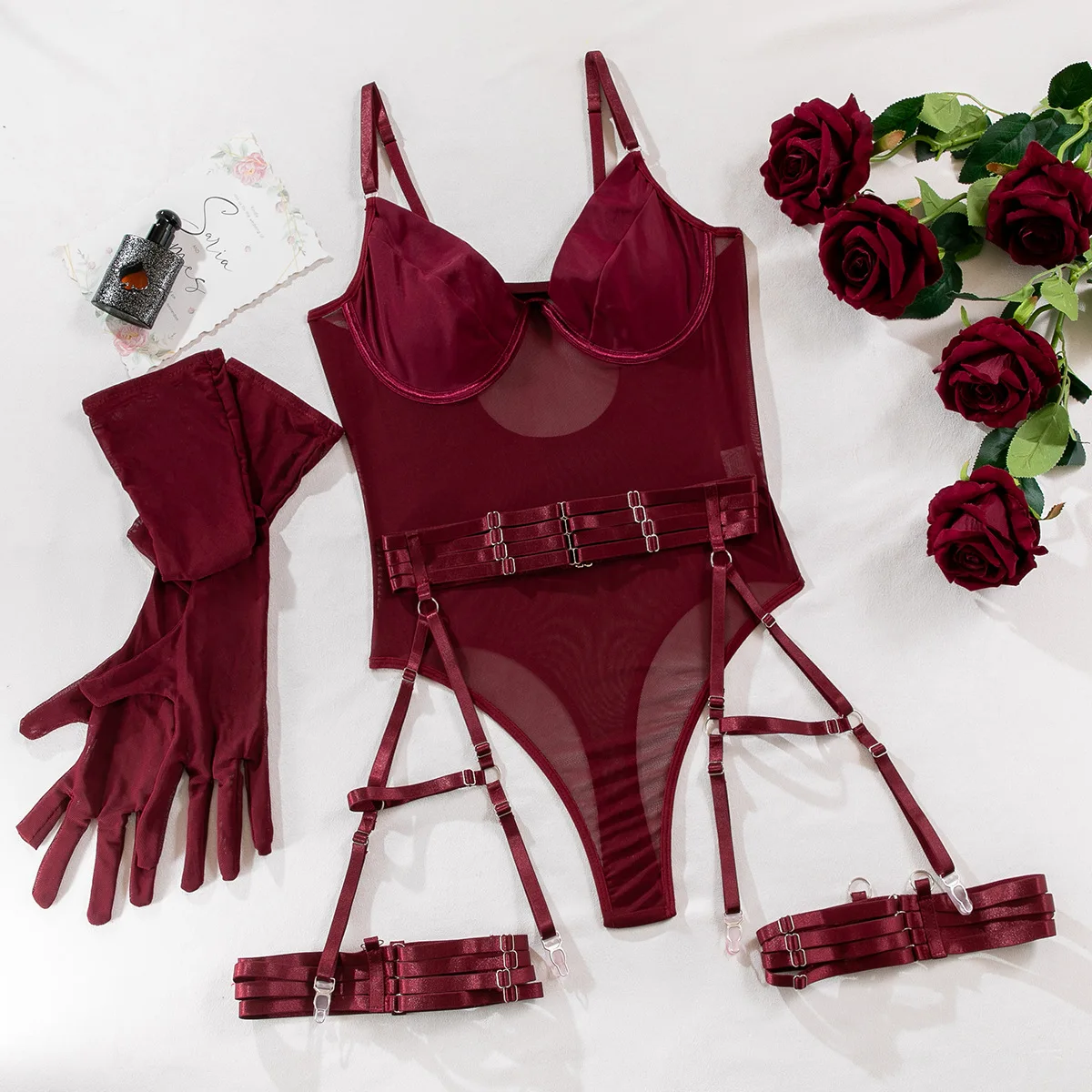 Romantic Bodysuits Sexy Suit Lingerieset Dames Tight Adult Couples Lingerie for Sex Bilizna Sexy Women Underwear Uncensored Vs