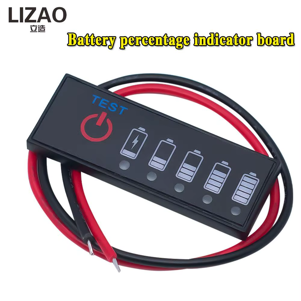 3.7V-72V Lithium Battery Power Detection Lamp Board 12V Lead-acid Battery Lithium Iron Phosphate Power Display