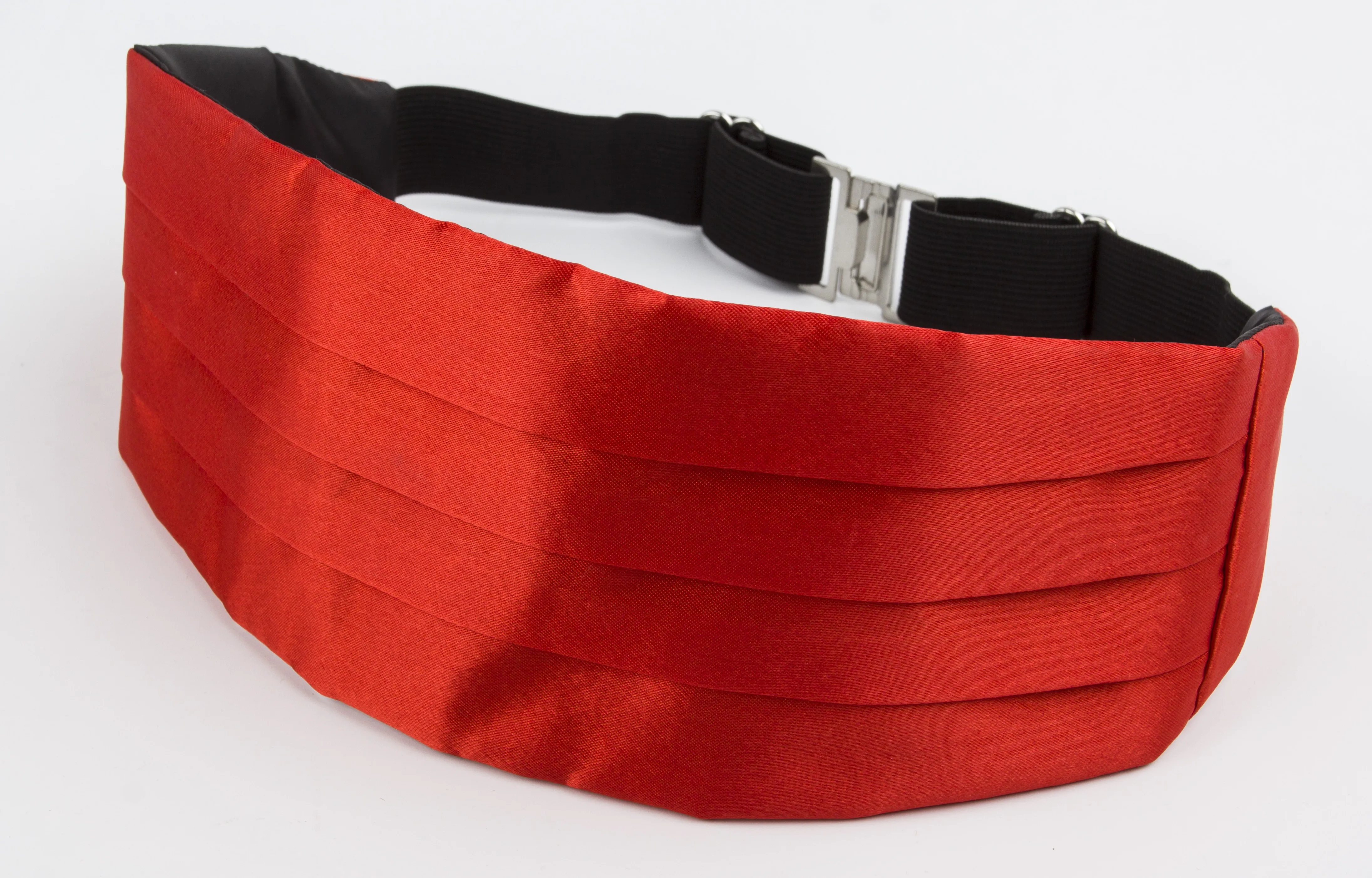 Black Red Boy's Poly Satin Tuxedo Child Cummerbund Sets With Matching Hankie and Bow Adjustable Belt Waistband  Ikepeibao