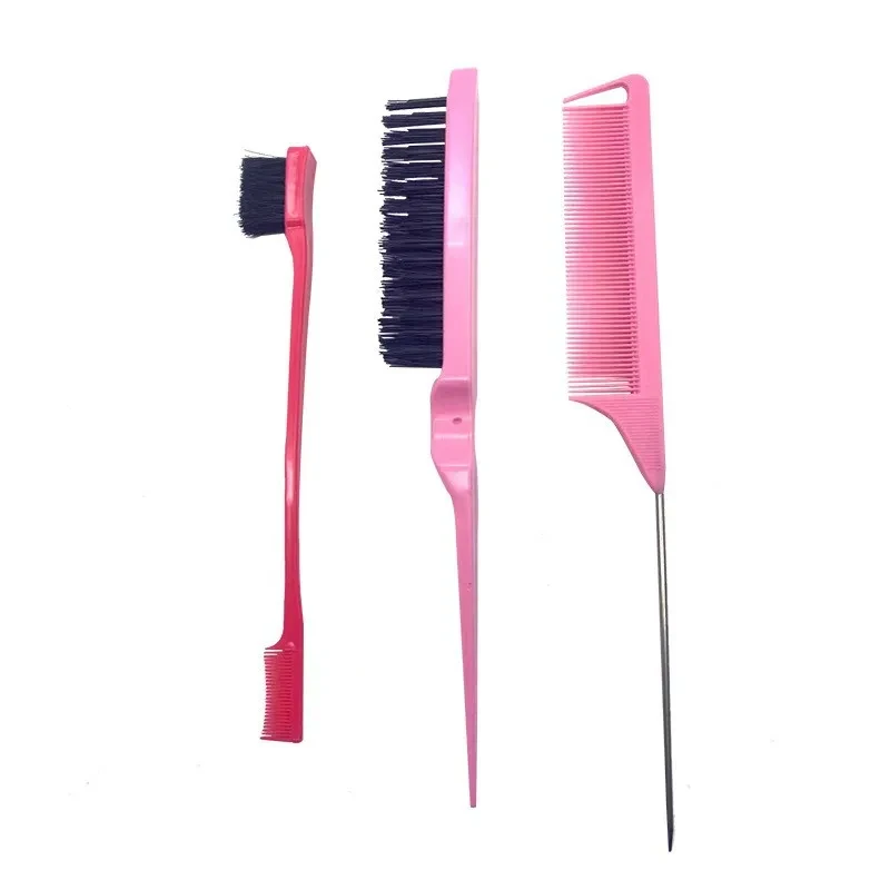12Pcs/set Multipurpose Weaving Hair Highlight Dyeing Eyebrow Control Comb Hair Clip Set Professional Wig Hair Loop Styling Tool