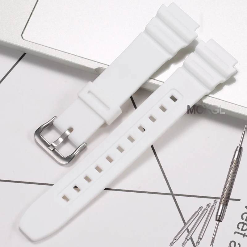 18mm Resin Replacement Strap For Casio F91W F108WH AE1200WH AE-1300WH W800H AE1000W F105W Mens Womens Watch Band Accessories