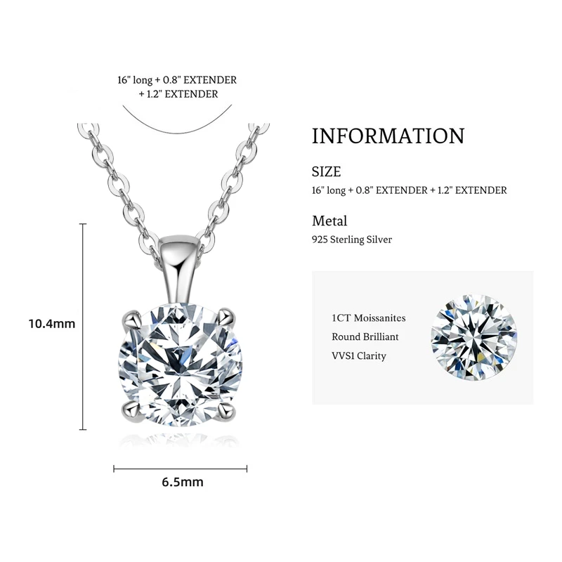1.0ct 6.5mm-White