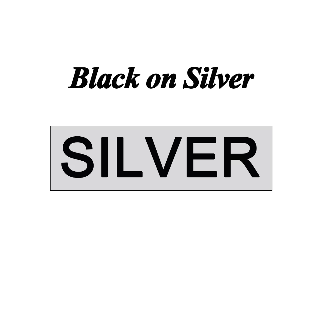 black on silver