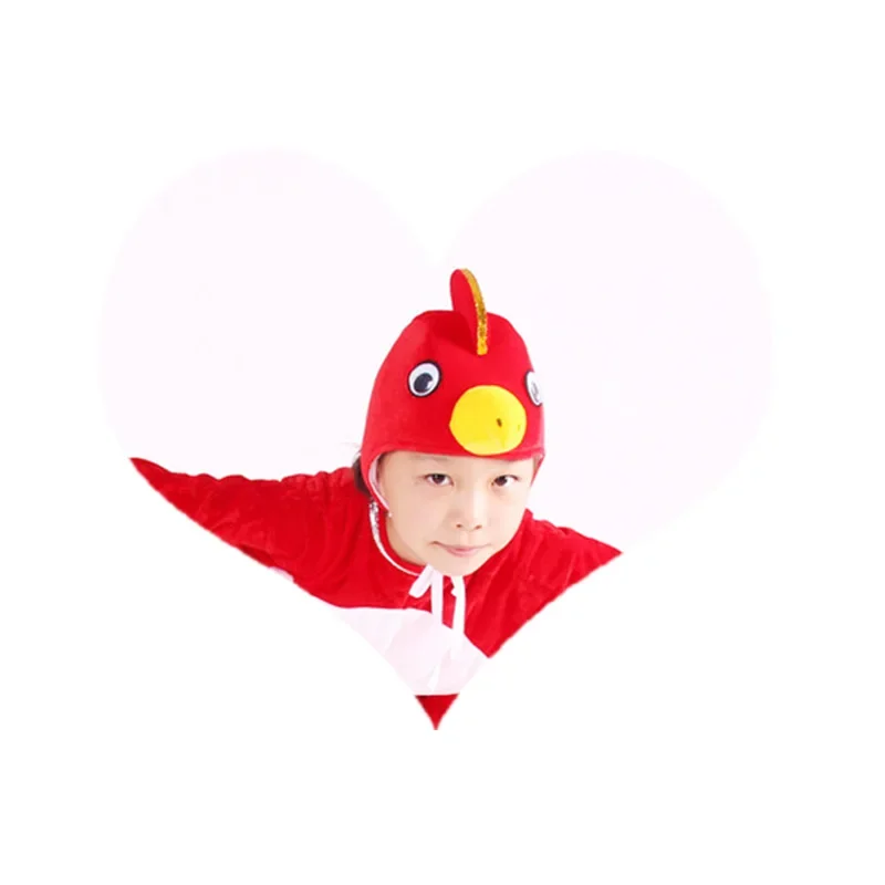 Novelty Children Kids Aldult Farm Animal Costume Hat Theme Party Dress Up Plush Rooster Horse Sheep Dragon Rabbit Mouse Headwear