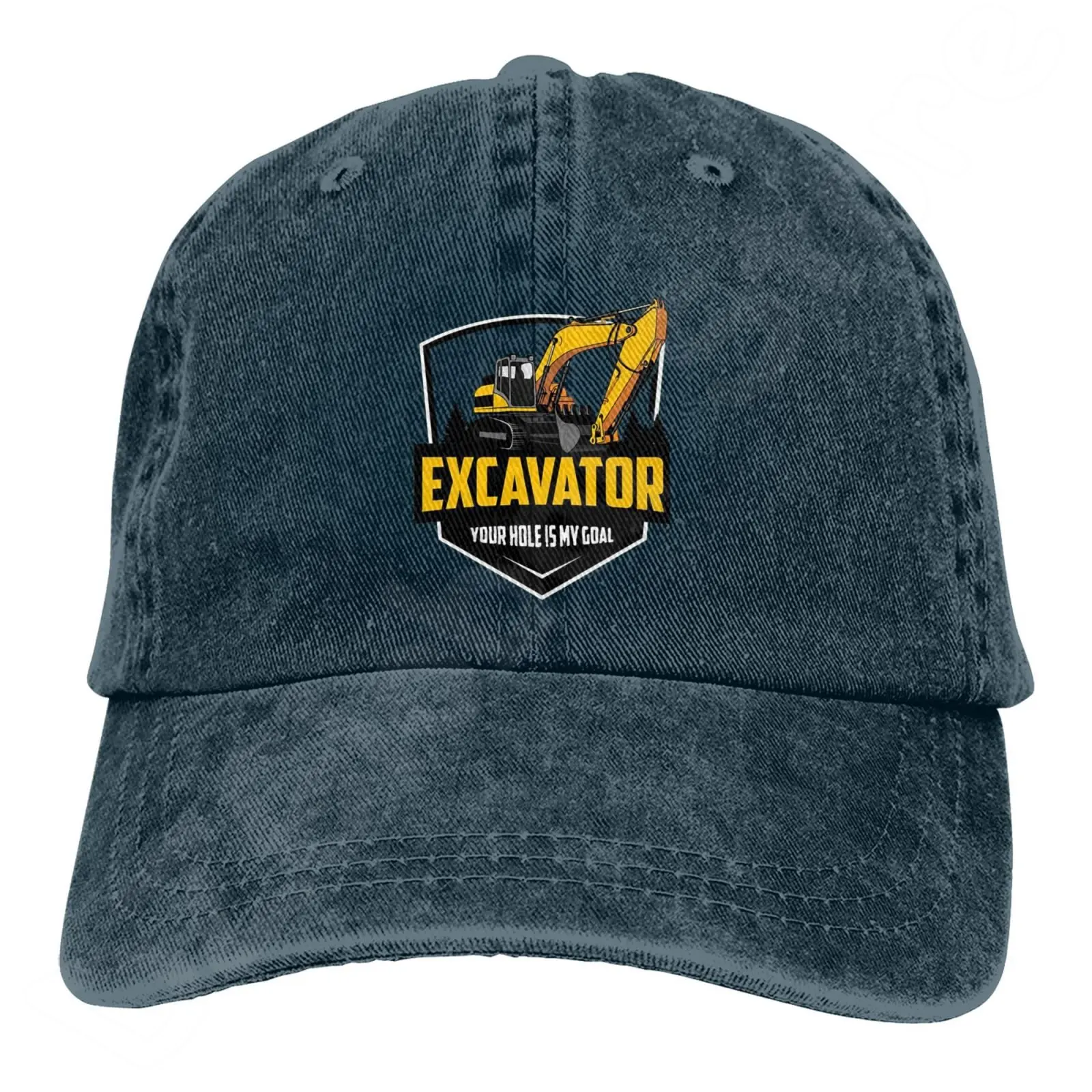 Excavator Operator Your Hole Is My Goal Construction Hat Baseball Cap Unisex Dad Cap Adjustable Trucker Hat Bucket Hat
