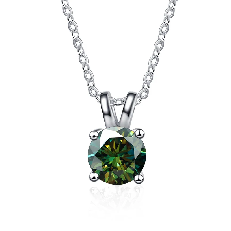 JoyceJelly 1ct D Color Moissanite Pendant Necklace For Women 925 Sterling Silver Wedding Bridal Fine Jewelry Top Quality Gift