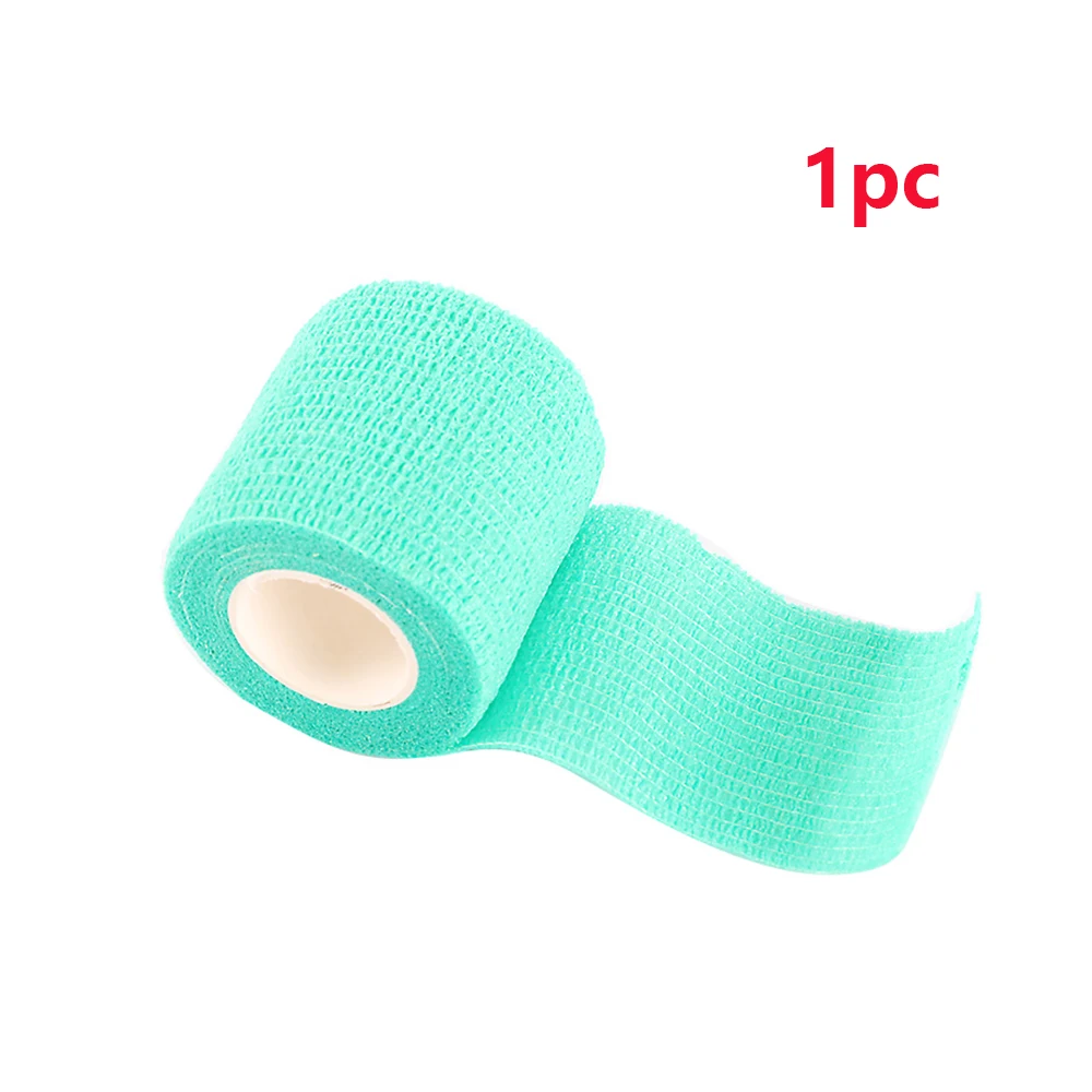 1/10/24Rollers Green 5*450cm Disposable Cohesive Tattoo Grip Tape Wrap Elastic Bandage Rolls For Tattoo Machine Grip Accessories