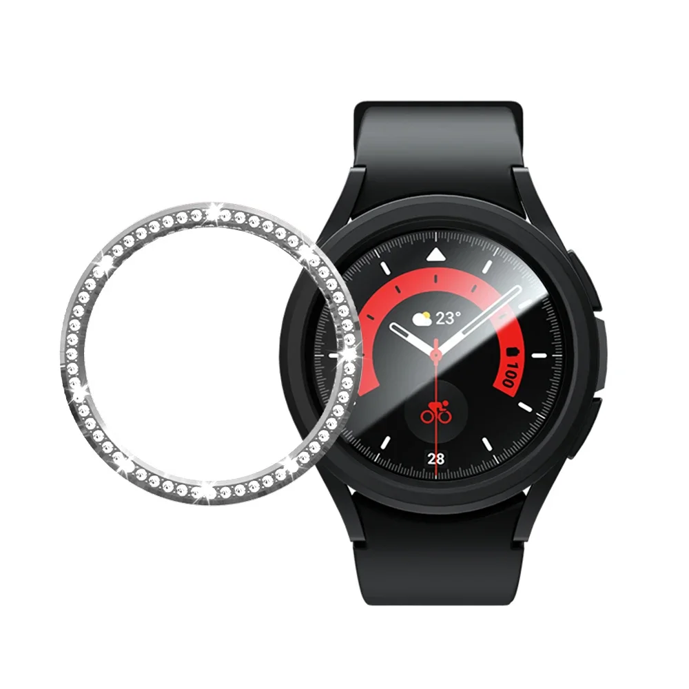 Diamond Ring Bezel for Samsung Galaxy Watch 6 classic 43 47mm Decoration Bezel for Galaxy Watch6 Protector Frame Edge Case Cover