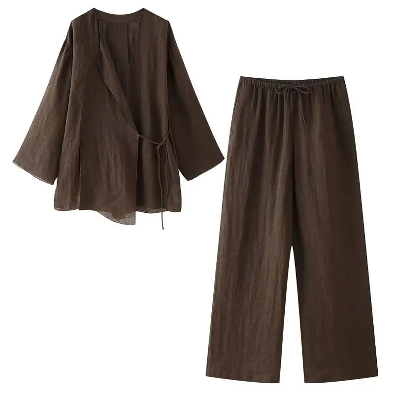 brown suit