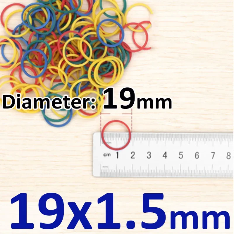 100/200/500Pcs/Bag Colorful Elastic Rubber Bands School Office Home Industrial Ring Stretchable Paper Package Holder Rubber Band