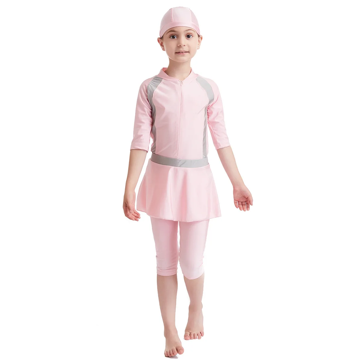 3pcs Girls Muslim Swimwears Baby Swim Long Swimsuits Islamic Children Arab Islam Beach Wear Kids Swim Suits Burkinis Surf Pants