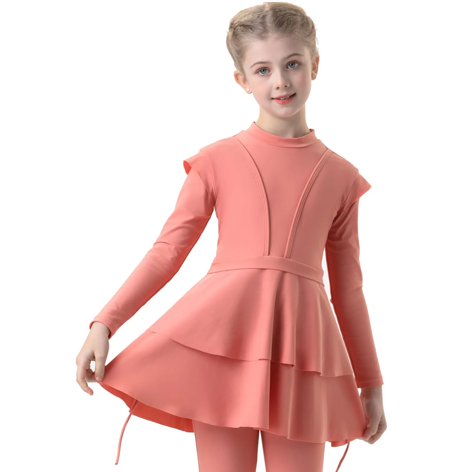 Skirts for Girls of Age 13 Muslim Swimsuit Girls 3 Piece Full Cover Hijab Burkini Arabic Swimwear Sunsuit Beachwear M Apparel