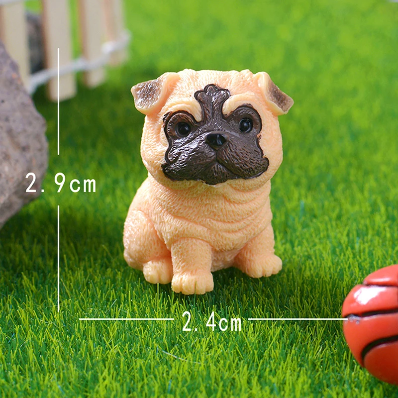 1pcs Miniature Dog Figurines Miniature Terrarium Crafts Realistic Animals Dogs For DIY Micro Landscape Fairy Garden Accessories