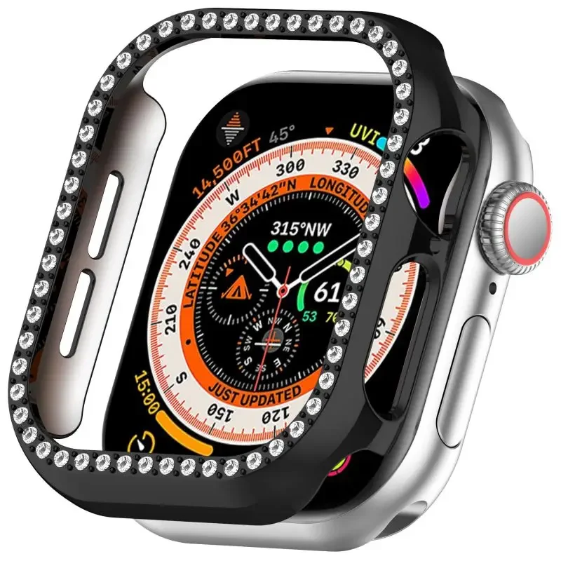 Diamond Protective Bling Case For Apple Watch Series 10 46mm 42mm Screen Protector Cover For IWatch Series10 42/46mm Accessories