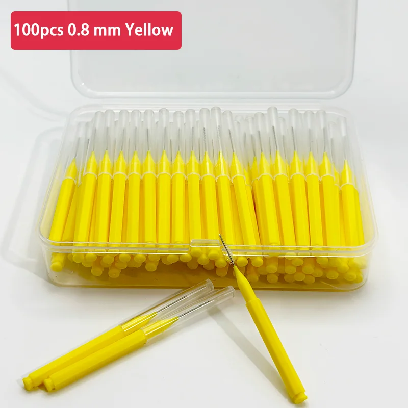 100pcs 0.8 mm Yellow